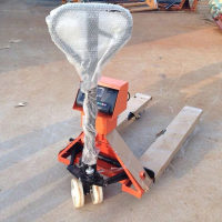 洋子(YangZi)2吨手动液压搬运叉车计量称重搬运电子称叉车带打印地牛托盘