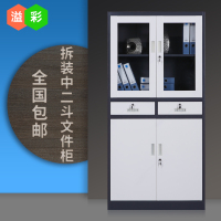 洋子(YangZi)新款文件柜资料柜档案柜加厚仪器柜拆装组合文件柜双色加厚凭证柜