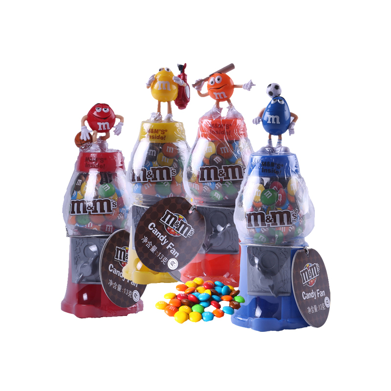 M&M’s 进口 mm豆 糖果巧克力豆 儿童玩具 5寸糖果机 内含13gmm巧克力豆
