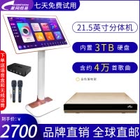 eVideo/视易D60S 21.5英寸触摸屏白色落地架+主机含3TB硬盘 安卓系统KTV点歌机触摸屏家庭卡拉OK点唱机