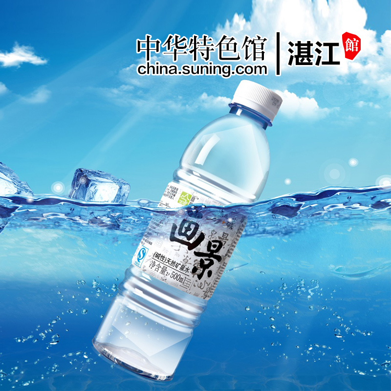 【中华特色】湛江馆 画景天然矿泉水500ML*15瓶碱泉 矿泉水天然碱泉水 华南