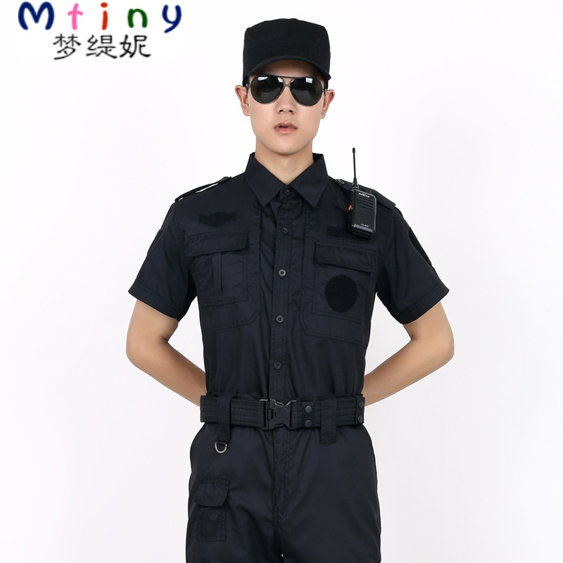 mtiny保安服套装夏装男安保酒店工作服半袖制服全套保安服短袖套装