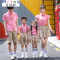 Mtiny幼儿园校服套装学院风韩国小学生班服幼儿园服短袖夏款粉色背带服