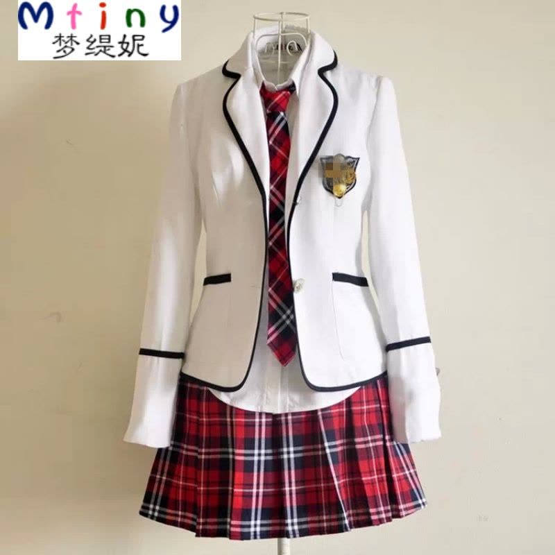 Mtiny校服套装学院风大中小学生韩国女英伦西装春秋韩版班服jk制服包邮图片