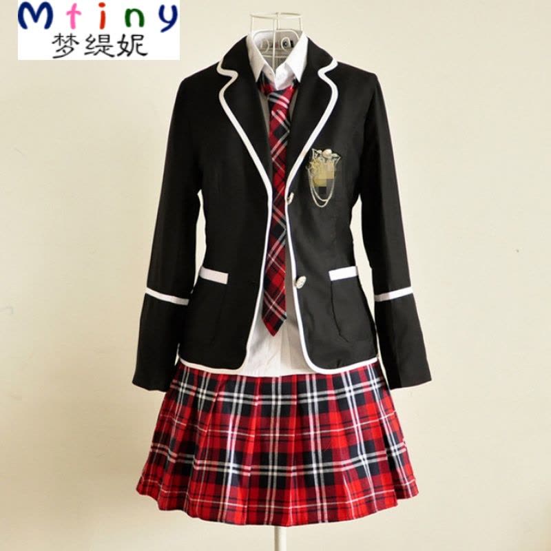 Mtiny校服套装学院风大中小学生韩国女英伦西装春秋韩版班服jk制服包邮图片