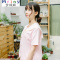 Mtiny日系风正统校服班服JK制服粉色小清新女学生短袖水手服百褶裙套装