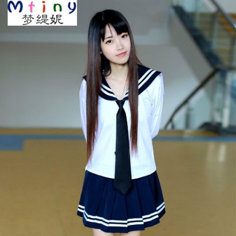 Mtiny日系韩版校服套装学生制服 领带可爱女学生服水手服套装表演出服图片