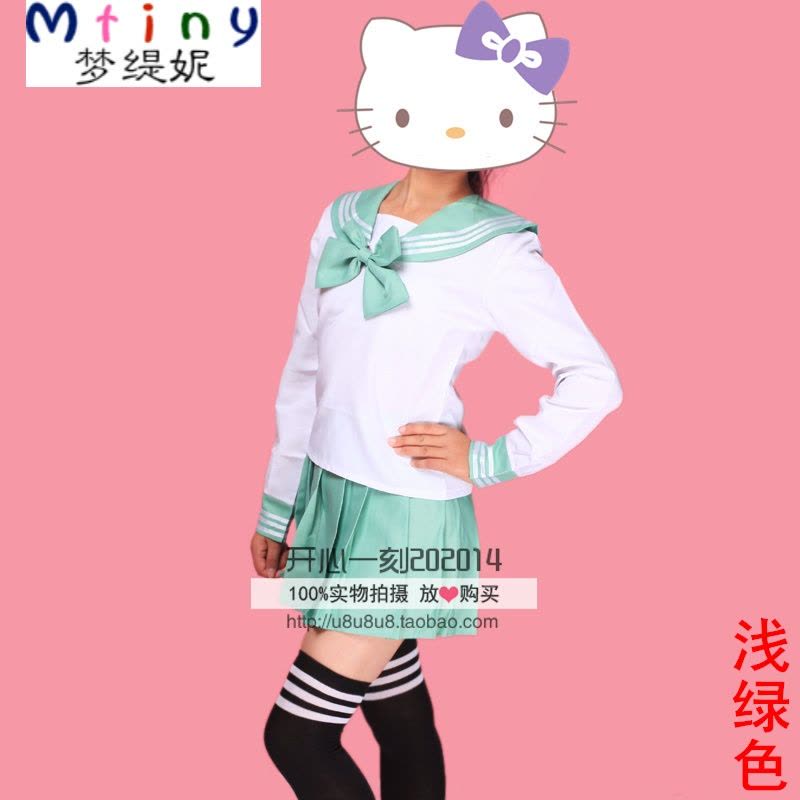 Mtiny日韩 水手服 套装学院派动漫cosplay 校服女学生制服 百褶短裙子图片