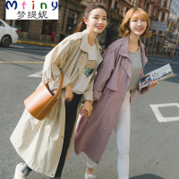 Mtiny风衣女中长款韩版春季新款休闲大码工装薄款外套宽松收腰学生