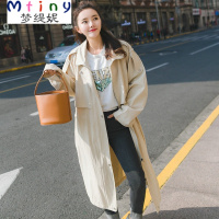 Mtiny风衣女中长款韩版春季新款休闲大码工装薄款外套宽松收腰学生