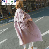Mtiny风衣女中长款韩版春季新款休闲大码工装薄款外套宽松收腰学生