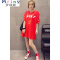 Mtiny 新款潮韩版衣服女春夏装半袖T恤女宽松中长款短袖体恤连衣裙