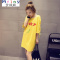 Mtiny 新款潮韩版衣服女春夏装半袖T恤女宽松中长款短袖体恤连衣裙