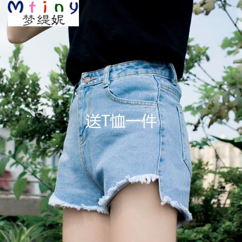 Mtiny 夏季新款百搭牛仔短裤女韩版宽松显瘦阔腿裤学生高腰a字热裤图片