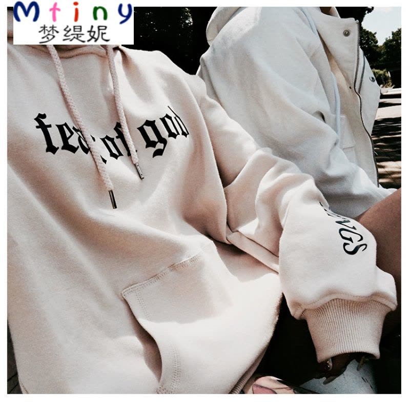 Mtiny秋冬比伯BIEBER上身素色FOG连帽卫衣pure tour驼色杏色男女图片
