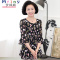 Mtiny中老年女装夏装时尚半袖妈妈装雪纺衫宽松中年妇女T恤上衣40-50岁