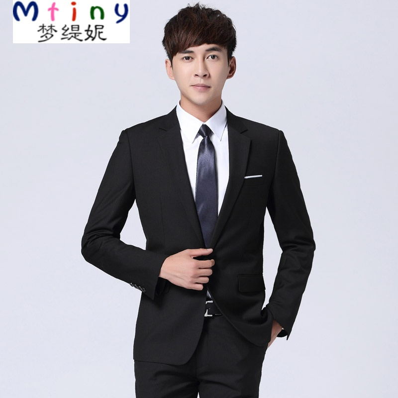 mtiny夏季男士西服修身青年职业小西装外套男单西韩版上衣休闲
