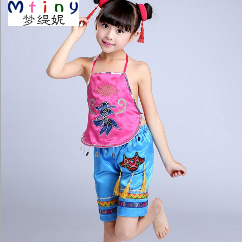 mtiny小荷风采舞蹈年画演出服幼儿男女童中国风肚兜古装民族表演服装
