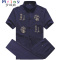 Mtiny中老年唐装男短袖夏装爸爸装套装老年人夏季中式汉服老人爷爷夏装