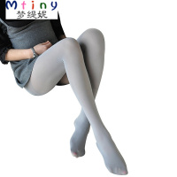 Mtiny买2减1 春秋天鹅绒连裤袜踩脚袜女 哑光微透打底袜女