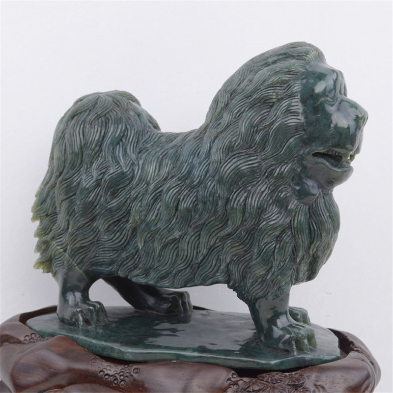 西藏班戈特色玉藏獒西藏特色产品班戈玉摆件