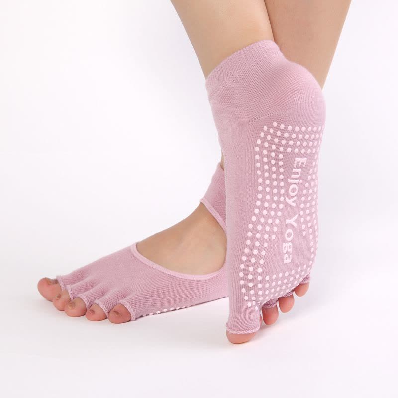 瑜伽袜子防滑专业女五指袜瑜珈袜闪电客冬季瑜伽用品运动健身袜子图片