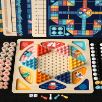 闪电客飞行棋跳棋五子棋斗兽棋蛇棋类儿童玩具二合一学生多功能游戏