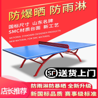 闪电客SMC标准室外乒乓球桌防晒家用折叠户外乒乓球台案子
