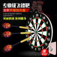 闪电客飞标盘飞镖盘套装17寸双面针式植绒专业比赛射击训练健身靶子室内