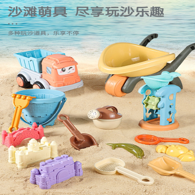闪电客儿童沙滩玩具车宝宝戏水挖沙土工具沙漏铲子桶海边玩沙子套装沙池