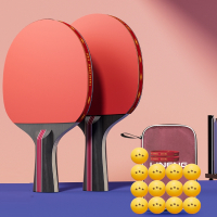 闪电客乒乓球拍专业级儿童初学者小学生专用高弹力五星级直横拍套装