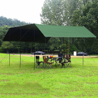 闪电客户外天幕帐篷露营遮阳棚凉棚布防晒防雨黑胶沙滩野营装备