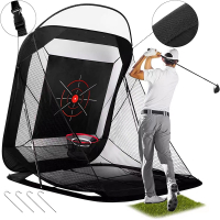 闪电客高尔夫室内外挥杆切杆练习网自动回球家用室内外打击笼易收纳