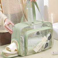 闪电客干湿分离洗澡包洗漱包女大容量游泳包浴兜手提袋防水收纳