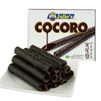 马来西亚进口 julies茱蒂丝可可乐巧克力味蛋卷120g