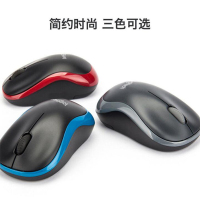 罗技（Logitech）M186 笔记本台式电脑办公家用USB光电小型无线鼠标