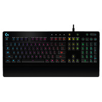 Logitech罗技G213RGB炫光薄膜游戏键盘有线电竞台式电脑机键盘104键黑色