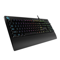 Logitech罗技G213RGB炫光薄膜游戏键盘有线电竞台式电脑机键盘104键黑色