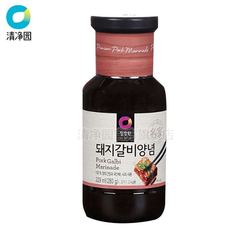 清净园烤猪排酱韩国进口烤肉酱韩式猪排酱韩国进口烧烤酱280g