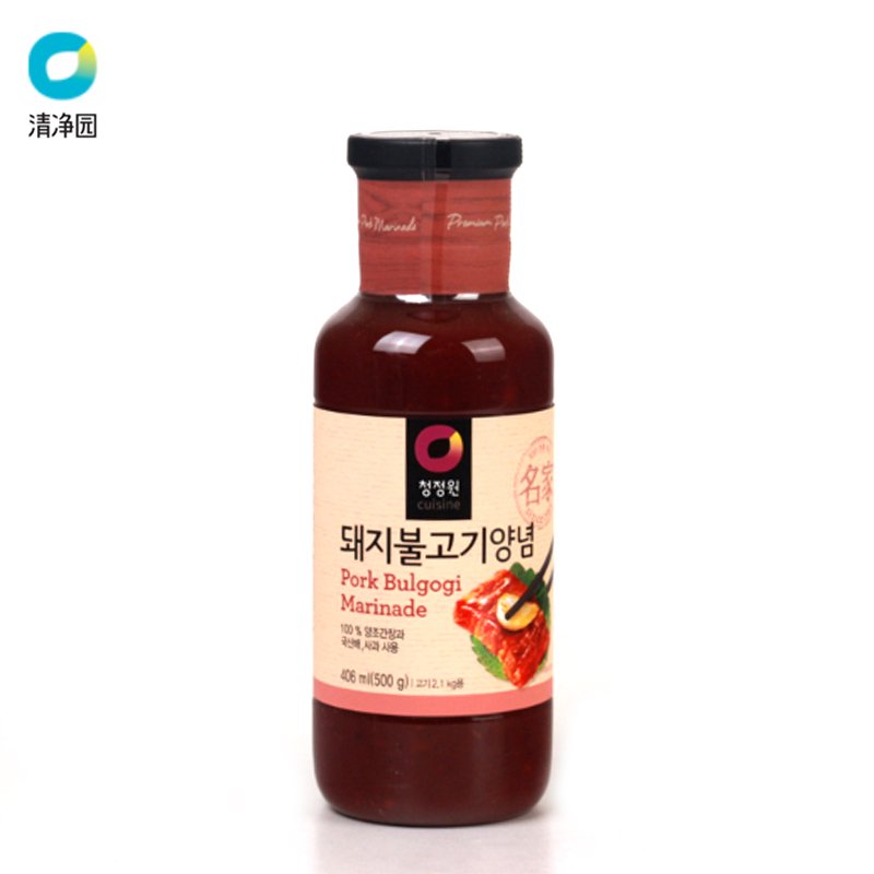 清净园猪肉烤肉酱韩国进口香辣烤肉酱韩式烧烤酱烤猪肉腌肉酱500g