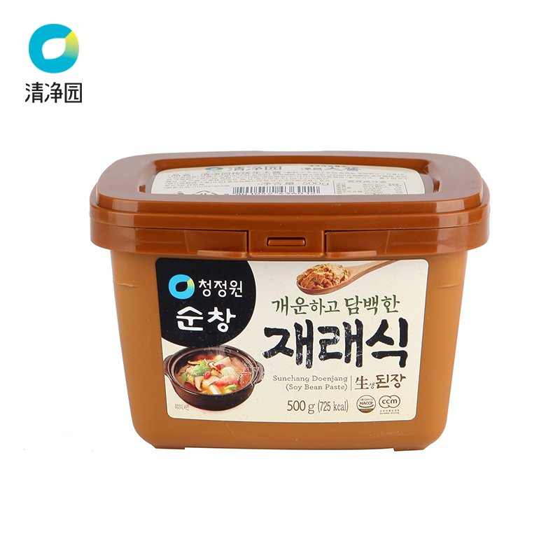 清净园淳昌生大酱韩国进口顺昌生大酱韩式大酱汤黄豆酱蘸酱500g