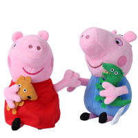 小猪佩奇Peppa Pig粉红猪小妹佩佩猪一家毛绒玩具公仔类玩偶小礼盒装 小猪佩奇一家
