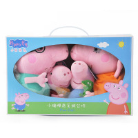 小猪佩奇Peppa Pig粉红猪小妹佩佩猪一家毛绒玩具公仔类玩偶小礼盒装 小猪佩奇一家