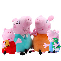 大号礼盒毛绒小猪佩奇PeppaPig粉红猪小妹一家佩佩猪毛绒公仔娃娃玩偶