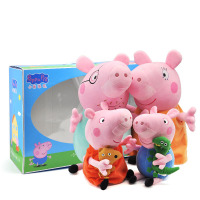 大号礼盒毛绒小猪佩奇PeppaPig粉红猪小妹一家佩佩猪毛绒公仔娃娃玩偶