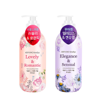 韩国 Aekyung 爱敬 科娜洗丝 沐浴露套装:弹性滋养 500ml+优雅香氛 500ml