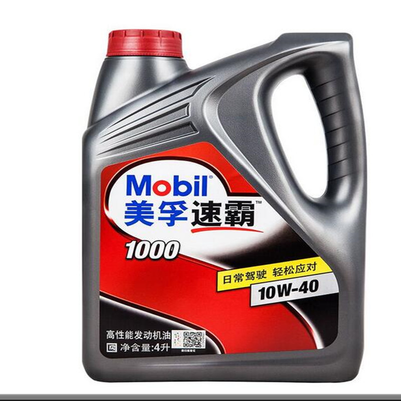 美孚（Mobil）速霸1000 汽车机油 润滑油 速霸1000 10W-40 SN 4L装