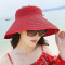 2020款】子女士夏防晒太阳帽大檐空顶帽凉帽旅游帽女折叠沙滩帽
