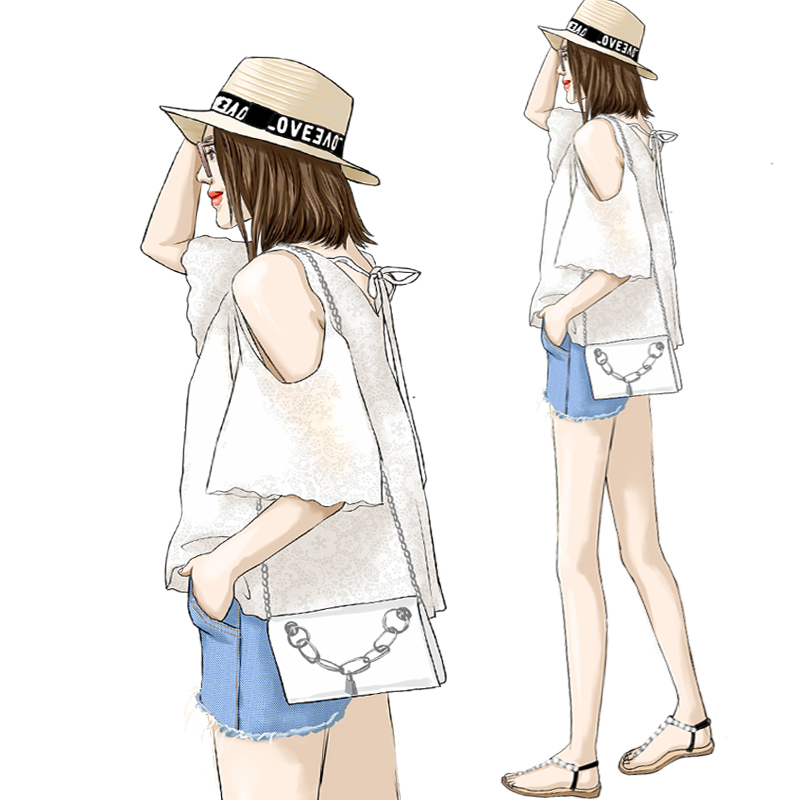 818款甜美吊带露肩蕾丝衫显瘦韩版chic漏肩喇叭袖超仙小心机上衣女夏