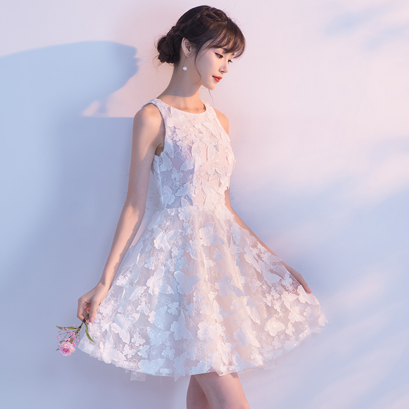 818款伴娘礼服女2020新款韩版短款姐妹裙宴会小礼服连衣裙聚会晚礼服